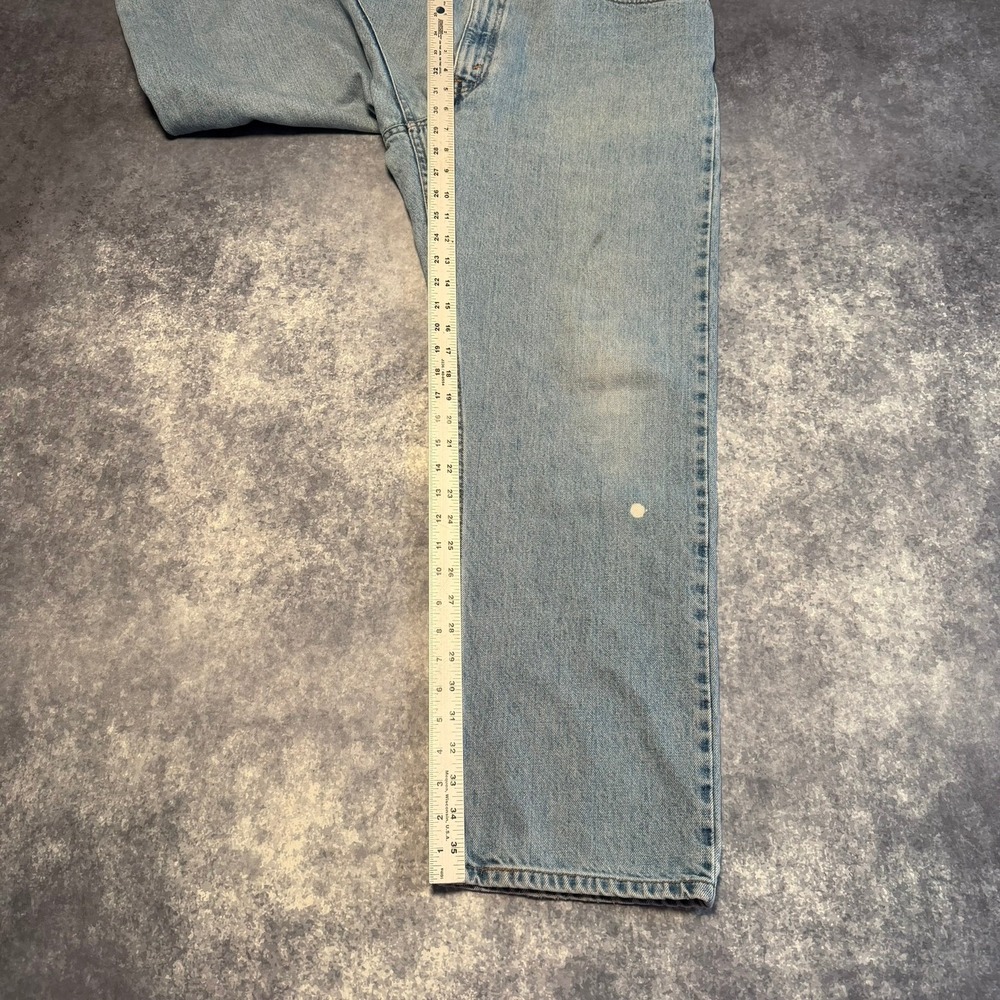 VTG Levis 505 Regular Fit Straight Leg Jeans Mens 40x30 Light Wash Blue Denim - Picture 6 of 8